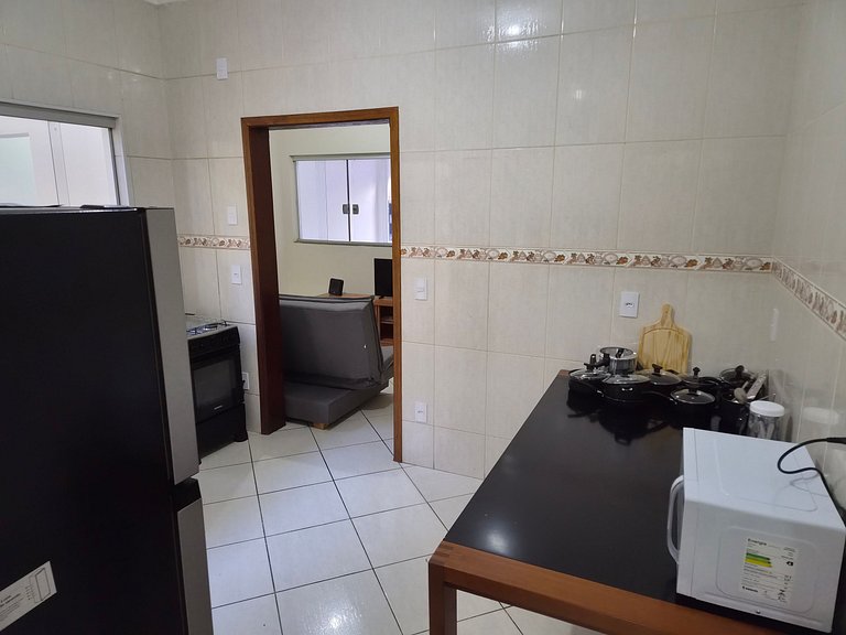 Casa com 2 quartos e ar-condicionado